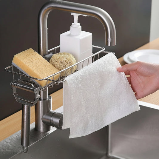 Sink Faucet Storage Rack Stainless Steel